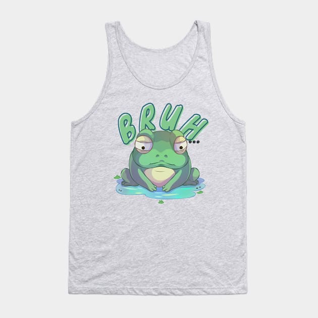 Bored Frog Tank Top by The Three Pixel